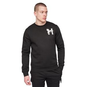 Henleys Mens Moorehen Crew Neck Sweatshirt / Black